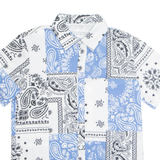 FASHION Mens Shirt Blue Paisley S