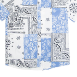 FASHION Mens Shirt Blue Paisley S