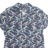 WE Slim Fit Mens Hawaiian Shirt Black Animal Print XL