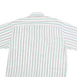 COLDOR Mens Shirt White Striped L