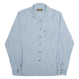 WRANGLER Mens Shirt Blue Striped Long Sleeve M