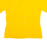 LUC D'ALBENE Mens Plain Shirt Yellow 90s L
