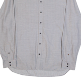 BEN SHERMAN Mens Plain Shirt Grey Long Sleeve XXS