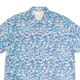 CALVIN KLEIN Mens Shirt Blue Crazy Pattern XL