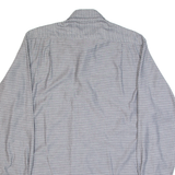 NEWPORT CLUB Mens Shirt Grey Geometric Long Sleeve M