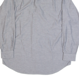 NEWPORT CLUB Mens Shirt Grey Geometric Long Sleeve M