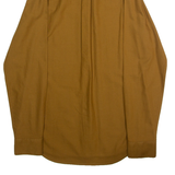 FARAH Slim Fit Mens Plain Shirt Brown Long Sleeve S