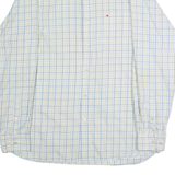 TOMMY HILFIGER Mens Shirt White Plaid Long Sleeve M