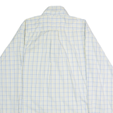 TOMMY HILFIGER Mens Shirt White Plaid Long Sleeve M