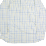 TOMMY HILFIGER Mens Shirt White Plaid Long Sleeve M