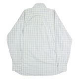 TOMMY HILFIGER Mens Shirt White Plaid Long Sleeve M