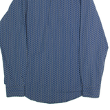 JAEGER Mens Shirt Blue Crazy Pattern Long Sleeve M