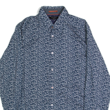 TED BAKER Mens Shirt Blue Crazy Pattern Long Sleeve S