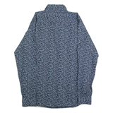 TED BAKER Mens Shirt Blue Crazy Pattern Long Sleeve S