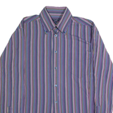 TED BAKER Mens Shirt Blue Striped Long Sleeve XL