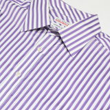 TED BAKER Mens Shirt Purple Striped Long Sleeve 2XL