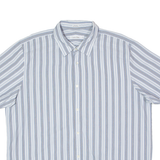CALVIN KLEIN Mens Shirt Blue Striped XL