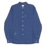 LEVI'S Mens Shirt Blue Spotted Long Sleeve M