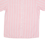 COLDOR Mens Shirt Red 90s Pinstripe Long Sleeve L