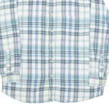 CASUAL LAND Mens Flannel Shirt Blue 90s Plaid Long Sleeve M