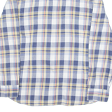 GUESS Slim Fit Mens Flannel Shirt Blue Check Long Sleeve 2XL