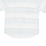 ESQUIRE FASHION Mens Shirt White 90s Crazy Pattern L