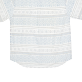 ESQUIRE FASHION Mens Shirt White 90s Crazy Pattern L