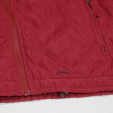 JOULES Womens Quilted Jacket Red Diamond L