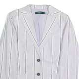 RALPH LAUREN Womens Blazer Jacket Purple Striped XS