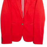 LANDS END Womens Blazer Jacket Red M