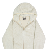 JACK WOLFSKIN Womens Fleece Jacket Cream Hooded M