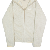 JACK WOLFSKIN Womens Fleece Jacket Cream Hooded M