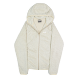 JACK WOLFSKIN Womens Fleece Jacket Cream Hooded M