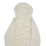 JACK WOLFSKIN Womens Fleece Jacket Cream Hooded M