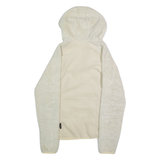 JACK WOLFSKIN Womens Fleece Jacket Cream Hooded M