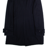 DKNY Womens Overcoat Jacket Blue Wool M