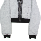 RUSSELL ATHLETIC Cropped Womens Fleece Jacket Grey M