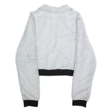 RUSSELL ATHLETIC Cropped Womens Fleece Jacket Grey M