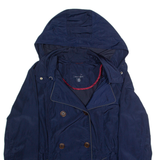 TOMMY HILFIGER Womens Jacket Blue Hooded S