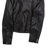CLAUDIE PIERLOT Womens Biker Jacket Black Faux Leather M