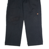 DICKIES Workwear Mens Twill Trousers Black Loose Straight W38 L30