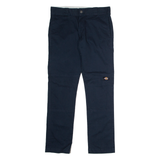 DICKIES Workwear Mens Twill Trousers Blue Regular Skinny W30 L30