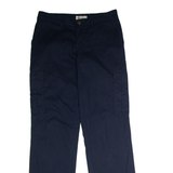 DICKIES Workwear Cargo Womens Trousers Blue Regular Straight W32 L32