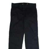 DICKIES Flex Workwear Mens Twill Trousers Black Slim Straight W28 L30