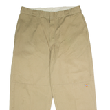 DICKIES Workwear Mens Trousers Beige Loose Wide-Leg W38 L27