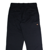 DICKIES Workwear Mens Twill Trousers Black Loose Straight W36 L30