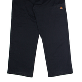 DICKIES Workwear Mens Twill Trousers Black Loose Straight W36 L30
