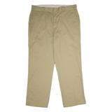 DICKIES Workwear Mens Twill Trousers Beige Regular Straight W38 L30