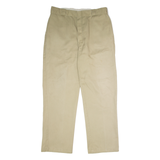 DICKIES Workwear Mens Twill Trousers Beige Regular Straight W36 L32