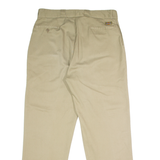 DICKIES Workwear Mens Twill Trousers Beige Regular Straight W36 L32